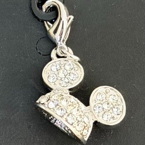 Disney Jewelry - Arribas Brothers Mickey Mouse Ear Hat Charm Swarovski Crystals & Black Enamel